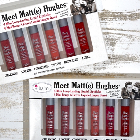 theBalm Meet Matt(e) Hughes Mini Kit sada tekutých rtěnek pro dlouhotrvající efekt