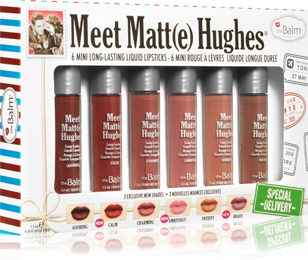 theBalm Meet Matt(e) Hughes Mini Kit Special Delivery sada tekutých rúžov