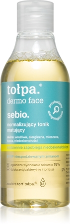 Tołpa Dermo Face Sebio tónico normalizo para reduzir o sebo