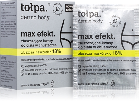 Tołpa Dermo Body Max Efekt chusteczki oczyszczające z efektem peelingu