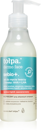 Tołpa Dermo Face Sebio + gel de limpeza facial com AHA