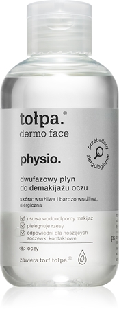 Tołpa Dermo Face Physio dwuskładnikowy płyn do demakijażu oczu wzmacniający rzęsy