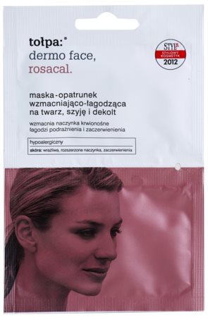 Tołpa Dermo Face Rosacal máscara calmante para a pele avermelhada e irritada para rosto, pescoço e decote