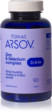 Tomas Arsov ZINC & SELENIUM complex kapsle pro podporu kvality kůže a vlasů
