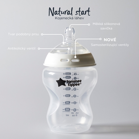 Tommee Tippee Natural Start Anti-Colic samosterilizační kojenecká láhev