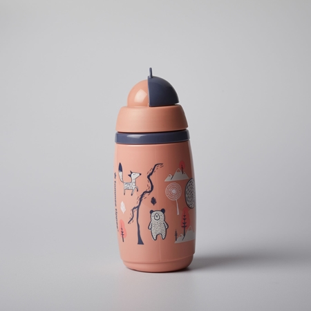 Tommee Tippee Superstar Insulated Straw Pink taza con pajita