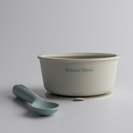 Tommee Tippee EasiStick™ Silicone Bowl & Spoon silicone bowl with suction cup