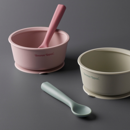 Tommee Tippee EasiStick™ Silicone Bowl & Spoon silicone bowl with suction cup