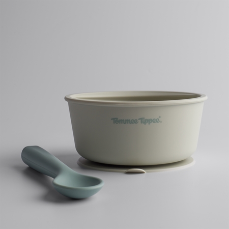 Tommee Tippee EasiStick™ Silicone Bowl & Spoon silicone bowl with suction cup