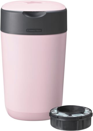 Tommee Tippee Twist & Click Pink coș pentru scutece + casetă de rezervă