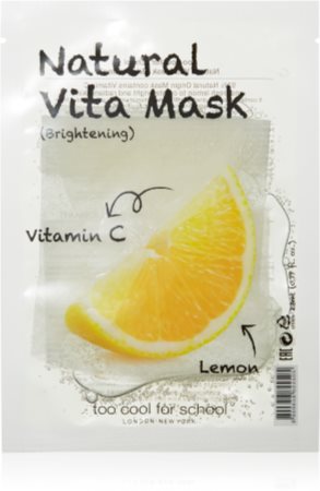 Too Cool For School Natural Vita Mask Brightening Lemon masque tissu éclat