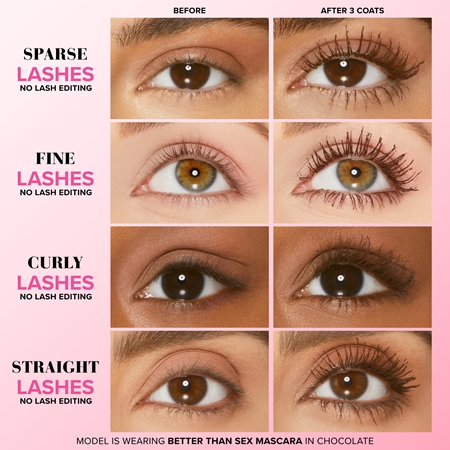 Too Faced Better Than Sex Volumizing Mascara apimties suteikiantis ir blakstienas ilginantis tušas