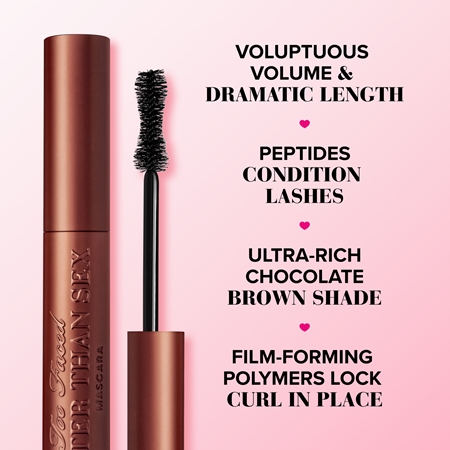 Too Faced Better Than Sex Volumizing Mascara apimties suteikiantis ir blakstienas ilginantis tušas