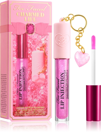 Too Faced Charmed Life Lip Gloss & Key Chain dolgoobstojni sijaj za ustnice za ekstra volumen