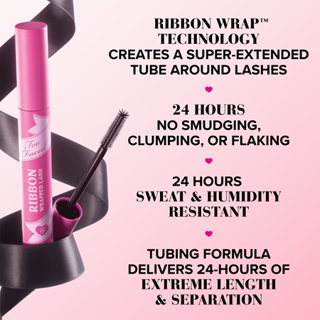 Too Faced Ribbon Wrapped Lash Extreme Lenght Mascara Travel Size maskara za podaljšanje za volumen in vihanje trepalnic