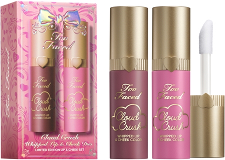 Too Faced Holiday Cloud Crush Whipped Lip & Cheek Duo dovanų rinkinys lūpoms ir skruostams
