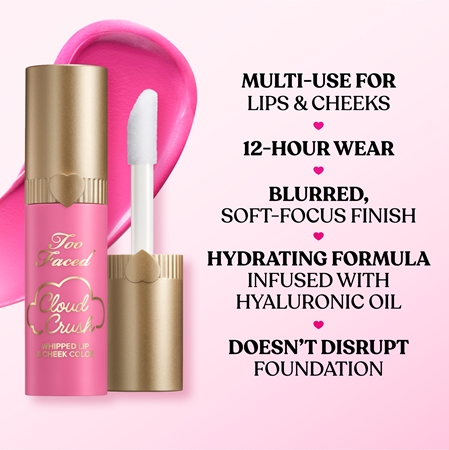 Too Faced Holiday Cloud Crush Whipped Lip & Cheek Duo dovanų rinkinys lūpoms ir skruostams