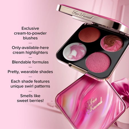 Too Faced Holiday Daydreams Face Palette paleta highlightera i rumenila