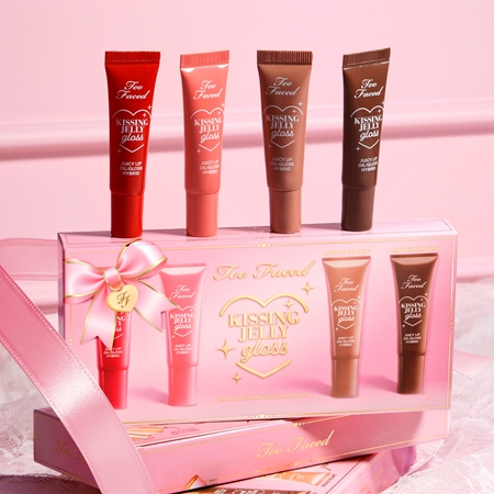 Too Faced Holiday Kissing Jelly Lip Oil Gloss Collection Dāvanu komplekts