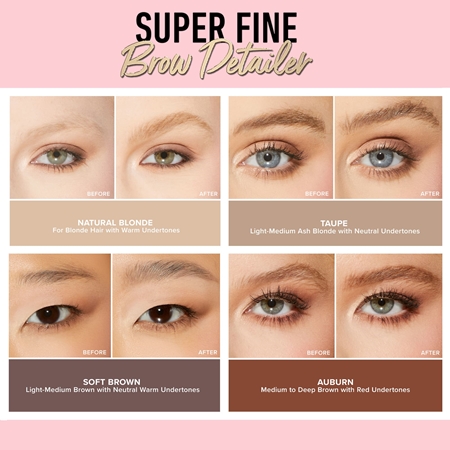 Too Faced Super Fine Brow Detailer Eyebrow Pencil ilgai išliekančio antakių kontūro pieštukas