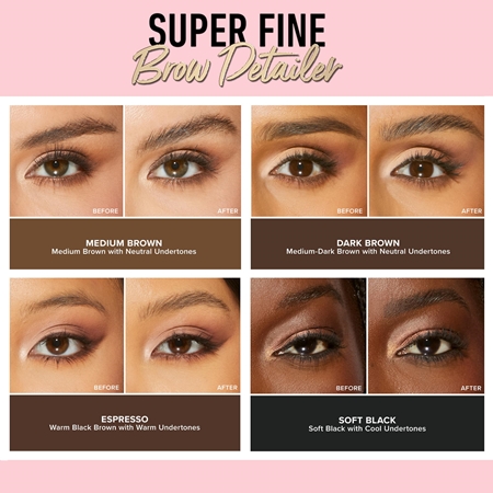 Too Faced Super Fine Brow Detailer Eyebrow Pencil langlebiger Eyeliner