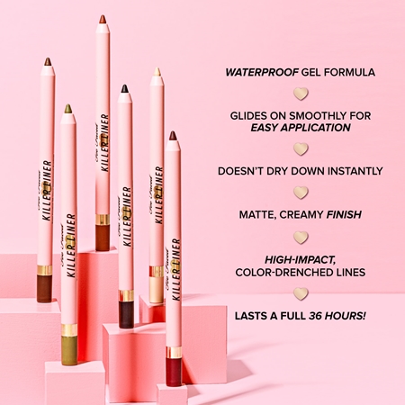 Too Faced Killer Liner 36 Hour Waterproof Gel Eyeliner Pencil vandeniui atsparus gelinis akių kontūro pieštukas ilgai išliekančio poveikio
