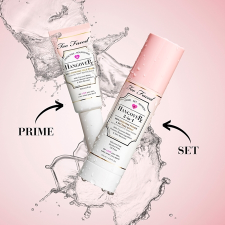 Too Faced Hangover 3-in-1 Replenishing Primer & Setting Spray Primer und Fixierspray in einem mit einer erfrischenden Wirkung