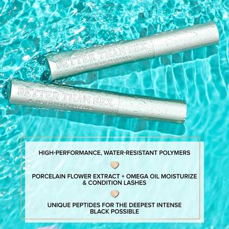 Too Faced Better Than Sex Waterproof Mascara Ūdensnoturīga skropstu tuša apjomam