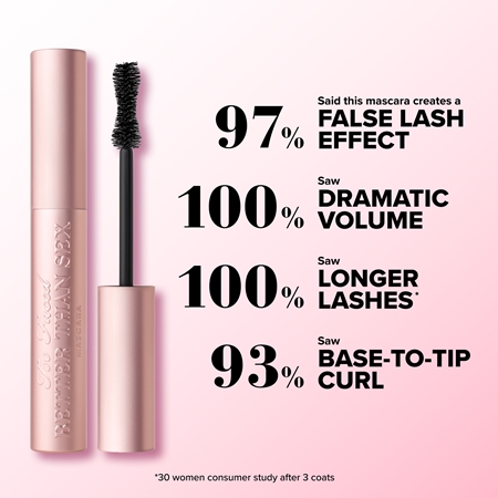 Too Faced Better Than Sex Mascara Travel Size maksimalią apimtį suteikiantis blakstienų tušas