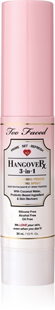 Too Faced Hangover 3-in-1 Replenishing Primer & Setting Spray Primer und Fixierspray in einem mit einer erfrischenden Wirkung
