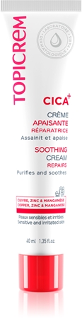 Topicrem CICA Soothing Cream интензивен възстановяващ крем за раздразнена кожа