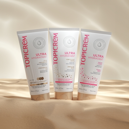 Topicrem UH BODY Ultra-Moisturizing Pearly Body lait corporel pour peaux sensibles effet nacré
