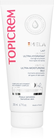 Topicrem MELA Unifying Ultra-Moisturizing Milk SPF15 hidratáló tej a pigment foltok ellen