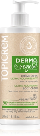 Topicrem Dermo Vegetal Ultra Nourishing Body Cream Närande kroppskräm För torr hud