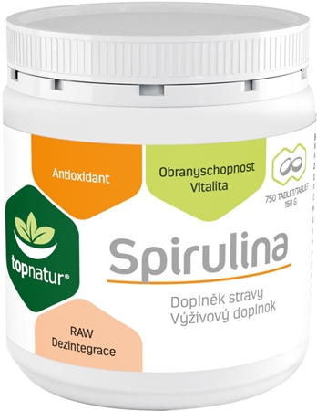Topnatur Spirulina tablety pro udržení normální hladiny cukru v krvi