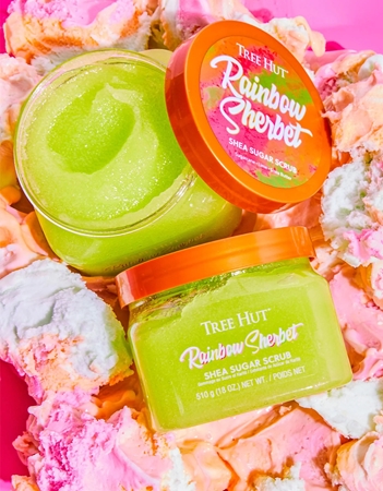 Tree Hut Rainbow Sherbet testpeeling