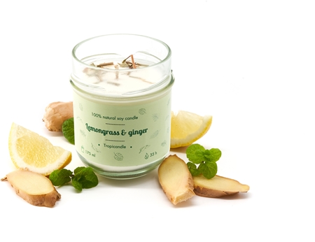 Tropicandle Lemongrass & Ginger scented candle