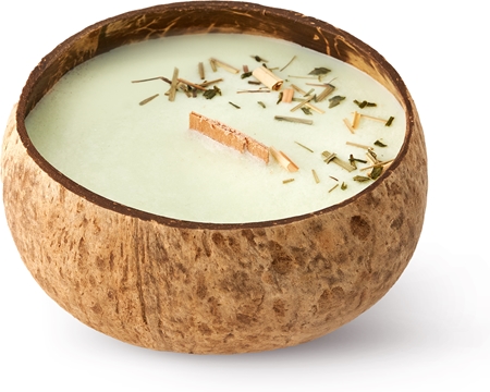 Tropicandle Lemongrass & Ginger vonná svíčka s dřevěným knotem