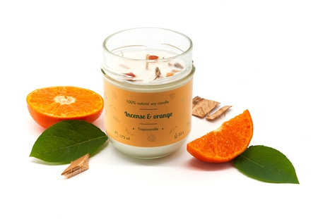 Tropicandle Incense & Orange doftljus