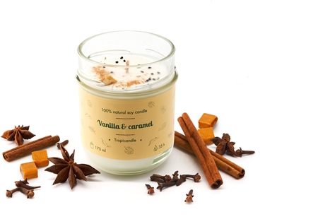 Tropicandle Vanilla & Caramel scented candle