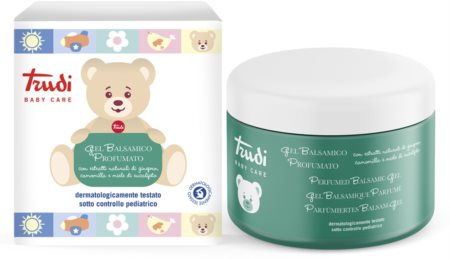 Trudi Baby Care  gel infantil para melhorar a respiração com extratos de zimbro, eucalipto, camomila e mel