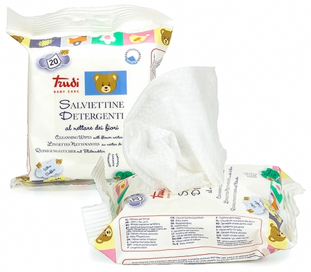 Trudi Baby Care čisticí vlhčené ubrousky s květinovým nektarem