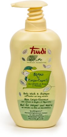 Trudi Baby Nature Hypoallergene Kinderbademilch und Shampoo mit Auszügen aus Kamille und Heidekraut