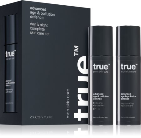 true men skin care Day & night complete skin care set Set für die Hautpflege tagsüber und nachts