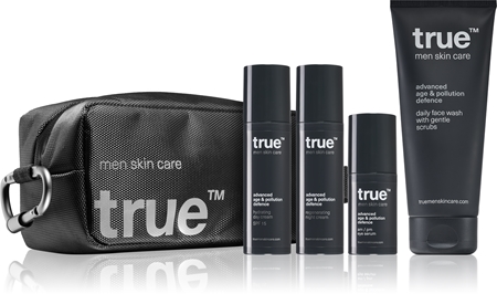 true men skin care Simple daily skin care routine kit per la cura del viso per uomo