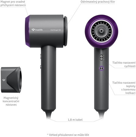 TrueLife HairDryer D3 fén na vlasy