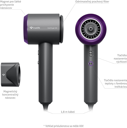 TrueLife HairDryer D3 fén na vlasy