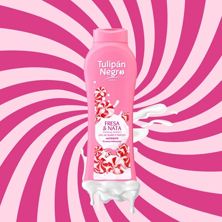 Tulipán Negro Fresa Y Nata Gel douche