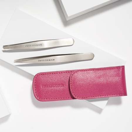 Tweezerman Professional cestovní sada na obočí odstín Pink