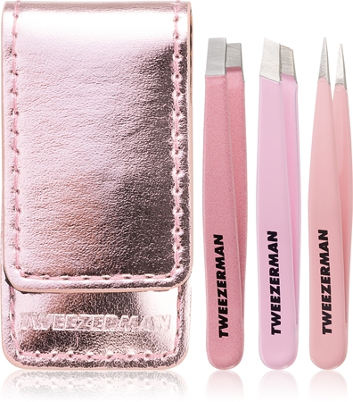 Tweezerman Micro Mini set pro úpravu obočí + pouzdro